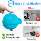Shower Grab Bars, Safety Shower Grab Bars for Seniors, Drill-Free Shower Handle for Bathroom, Grab Bar for Elderly, Post-Surgery, Pregnant, Blue