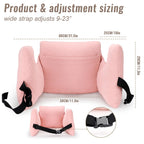 RoamReady Hysterectomy Recovery Pillow, Post-Surgery Cushion for Abdomen C-Section Tummy Tuck Lumpectomy Myomectomy Patients Must Haves Abdominal Pillow with Pocket (Lght Pink)