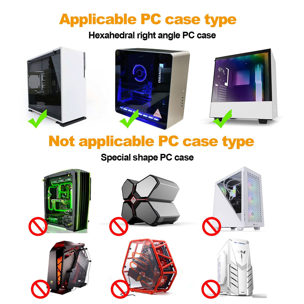 Demon Slayer Anime Stickers for PC Case,Cartoon Decor Decal for ATX Computer Skin,Waterproof Vinyl Graffiti Decal,Easy Removable (B Style.White and White)