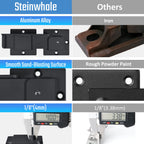 Steinwhale 7.5" Flip Gate Latch Lock with Padlock Holes, 4mm Heavy Duty Aluminum Alloy Door Latch for Outdoor Wooden Fence, Swing and Sliding Open Gate, Double Gate, Barn Door, Shed, Vinyl Fence, Yard