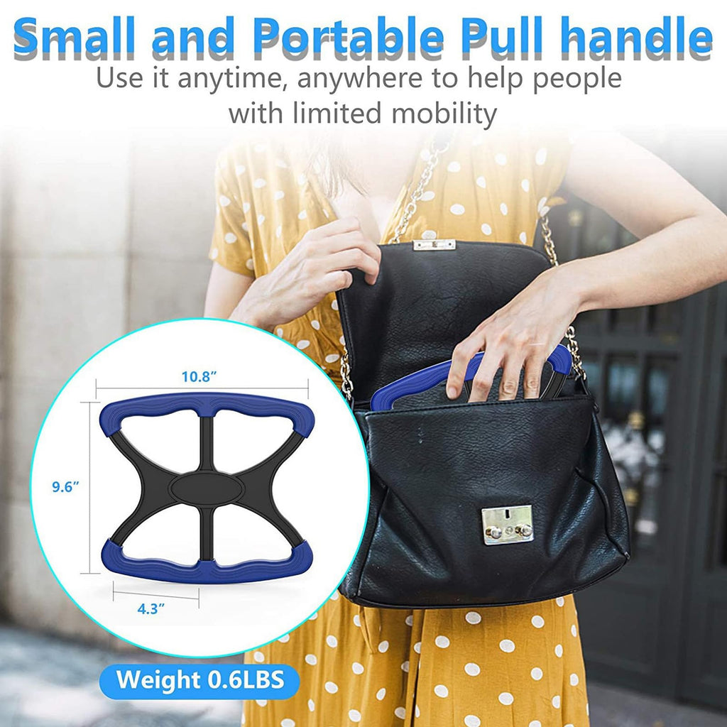 Lift Assists Standing Aid-Handicap Bar with No-Slip Grip Handles, Portable Lift Aid for Handicapped, Blue with Rubber Grip Handicap Bar Lift Aid to Transfer Elderly Senior Bariatric