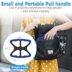 Lift Assists Standing Aid-Handicap Bar with No-Slip Grip Handles, Portable Lift Aid for Handicapped, Blue with Rubber Grip Handicap Bar Lift Aid to Transfer Elderly Senior Bariatric