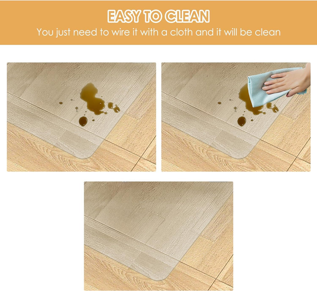 Chair Mat for Hardwood Floor Rectangles 28" x 30", Small Desk Floor Protector Chair Mats for Chairs, Clear Office Chair Mat for Low Pile and Hardwood Floor,Small Chair mat