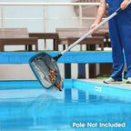 POOLWHALE Pool Skimmer Net Rake, Aluminum Frame Deep Nylon Net, Ultra Fine Mesh Pool Nets for Cleaning Leaves, Debris & Swimming Pools Skimming