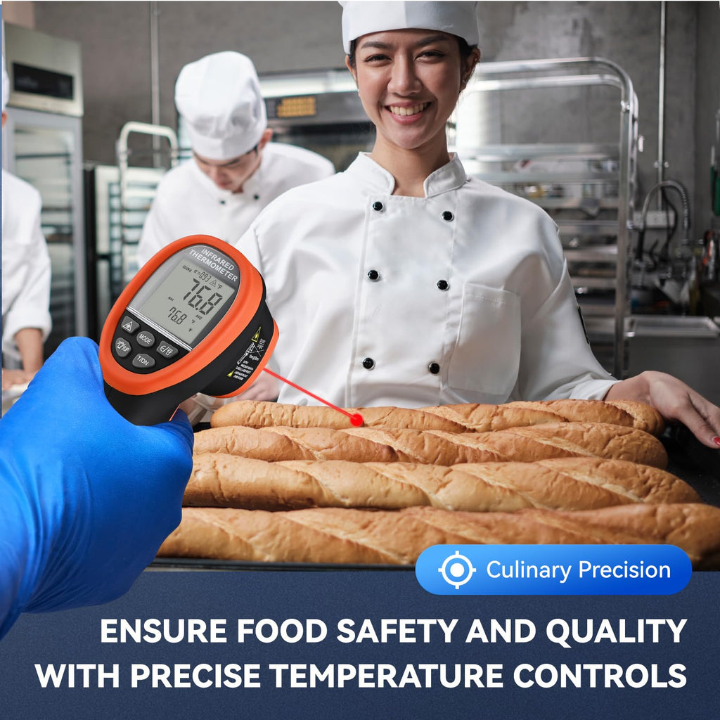 SURLABA Infrared Thermometer with Bluetooth, High Temp Thermometer Pyrometer IR Temperature Gun -58℉- 2732℉ (-50℃ to 1500℃),30:1 Distance Spot Ratio, Dual Laser and Flashlight（NOT for Human）