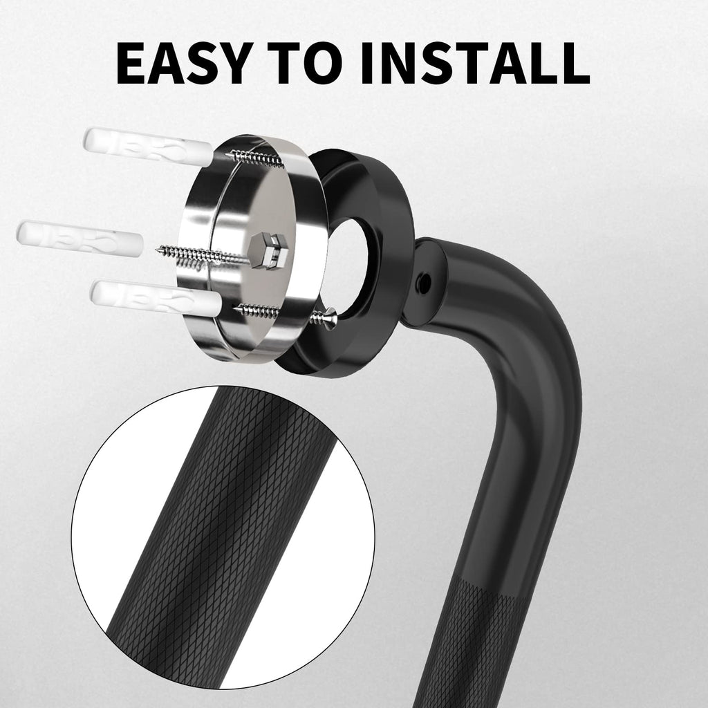 36 Inch Anti Slip Shower Grab Bar Oil Rubbed Black, Munzong Bathroom Grab Bar, Knurled Bathroom Balance Bar,Safety Hand Rail Support Handicap Elderly Injury Senior Assist Bath Handle