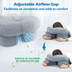 HOMCA Face Down Pillow After Eye Surgery - Home Massage Pillow Face Down for Bed Stomach Sleeping Pillow, BBL Pillow After Surgery with CertiPUR-US Certified Shredded Memory Foam