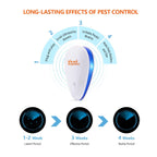 Ultrasonic Pest Repeller, Set of 6-Packs Electronic Plug in Repellent Indoor for Flea, Insects, Mosquitoes, Mice, Spiders, Ants, Rats, Roaches, Bugs, Non-Toxic for Humans & Pets, White.
