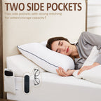 Homemate Twin Size（39"x10"x6"） Bed Wedge Pillow Stopper - Bed Gap Filler(0-8") - Headboard Pillow - Triangle Bloster Pillow Wedges - White
