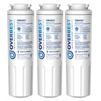 Overbest UKF8001 Replacement for EveryDrop by Whirlpool Refrigerator Water Filter 4, EDR4RXD1, Pack of 3
