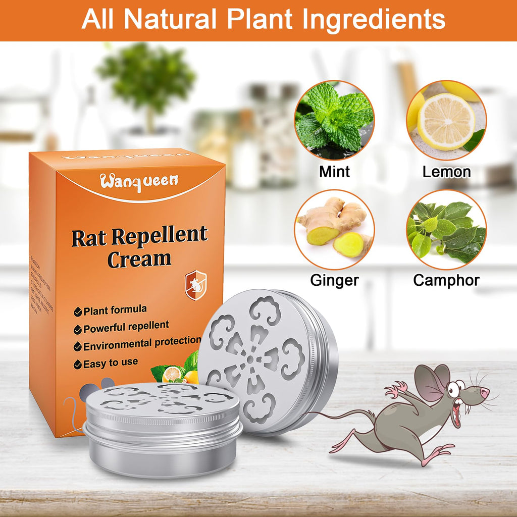 4 Pack Rodent Repellent for Car Engines, Peppermint Oil to Repel Mice and Rats, Mouse Repellent Keep Rodents Out of Car Rat Repellent for House Mice Repellent Outdoor
