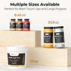 Nicpro Metallic Gold Acrylic Paint, 69oz/2040ml Large Gold Leaf Paint, Non Toxic, Non Fading Craft Paints for Metal, Wood, Clay, Fabric, Canvas, Furniture, Handcrafts, Art Supplies