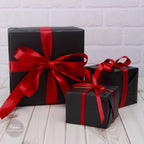 Ribbli 3 Rolls Double Faced Satin Red Craft Ribbon,Total 30 Yards,(1/4 Inch x 10-Yard,5/8 Inch x 10-Yard,1 Inch x 10-Yard),Use for Bows Bouquet,Wreath,Gift Wrapping,Christmas Decoration