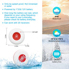 CallToU Wireless Caregiver Pager Call Button for Hard of Hearing Waterproof 500+ FT Nurse Alert System Elderly Monitoring Patient/Seniors 3 Panic Button 1 Plug-in 1 Vibration Receiver