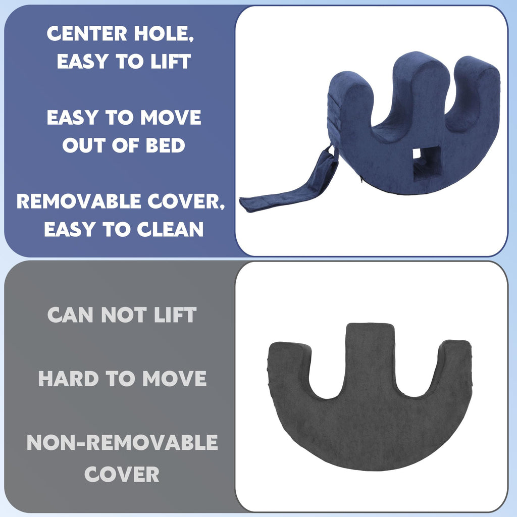 MABOZOO Patient Turning Device with Handle Hole, U-Shaped Velvet Turning Pillow Bedridden Nursing Pillow, Helping The Elderly Turn Over Pillow for The Elderly, Paralyzed, Disabled, Bedridden Patient