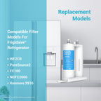 AQUA CREST Refrigerator Water Filter Replacement for WF2CB®, PureSource2®, FC100, NGFC 2000, 9916, 469916, 469911, EWF2CBPA®