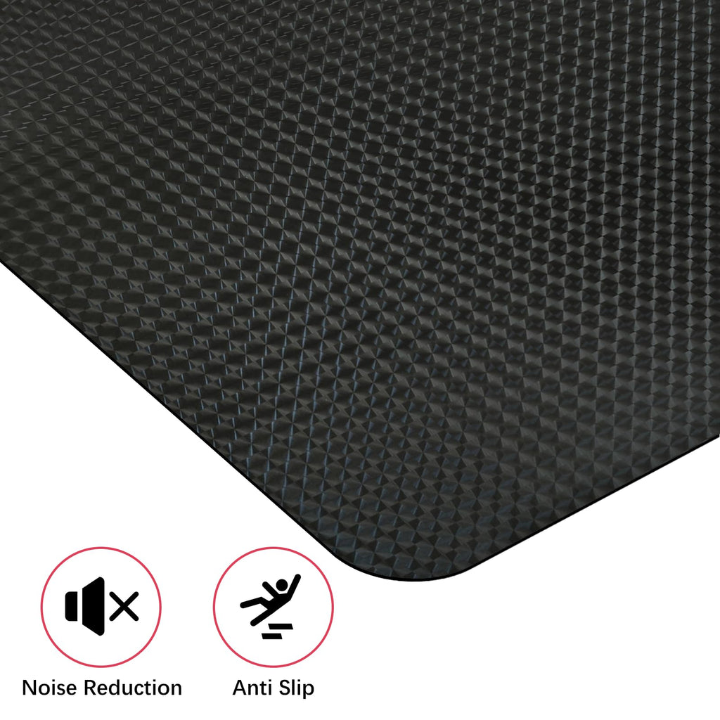 Vicwe Gaming Chair Mat for Hardwood Floor, 60"×46" Large Office Chair Mat, PVC Computer Chair Mat, Easy Glide, Floor Protector for Rolling Chair-Black