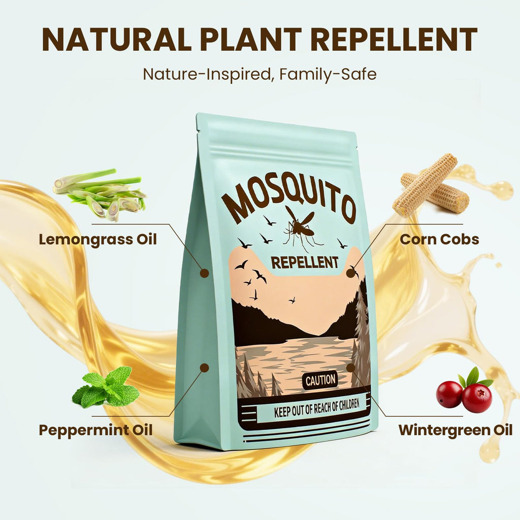 Mosquito Repellent 18 Pouches for Patio & Outdoor, Natural Mosquito Deterrent for Yard, Indoor Mosquito Control for Room & Bedroom, Keep Mosquito Away for Camping, RV, and Home