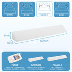 HABUTWAY Queen Size Bed Wedge Pillow for Headboard, Bed Gap Filler(0-8"), Memory Foam Mattress Wedge Pillow Triangle Bloster for Sleeping, Close The Gap Between Headboard and Mattress Space Filler