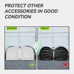 RVMATE RV Tire Covers, Dual Axle Wheel Cover (1 Pack) Fits 30"-33" Diameter Tires, Waterproof Anti-UV White Dual Tire Covers RV Accessories for Truck/Trailer