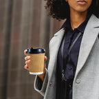 SIUQ 90 Pack - 8 oz Disposable Coffee Cups with Lids and Straws,To go Coffee Cups,Insulated Corrugated Paper Cups,Kraft Ripple Wall Cups for Hot Beverage or Cold Drinks -Champagne