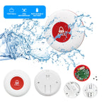 CallToU Elderly Monitoring Call Button Wireless Caregiver Pager Smart Senior System with Light Personal Buzzer Alarm 2 Portable Transmitters 1 Plugin Receiver