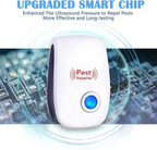 Ultrasonic Pest Repeller, 6 Packs, Indoor Pest Control, Pest Repellent Ultrasonic Plug in, Indoor Ultrasonic Repellent for Roach, Rodent, Mouse, Bugs, Mosquito, Mice