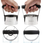 HULISEN Donut Cutter & 3.5 inch Biscuit Cutter (Set of 2), with Soft Grip Handle, Bonus 2 Pcs Small Cookies Cutter - Stainless Steel Professional Baking Dough Tool Set, Gift Package
