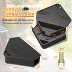 Mouse Station with Keys Black 24 Pack, Key Required Mouse Stations, Mice Stations, Keeps Children and Pets Safe Indoor & Outdoor