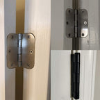 TDCHINGES 30 Pack Rounded Matte Black Door Hinges 3.5 Inch 5/8" Radius Interior 3 1/2 Inch Door Hinges Flat Iron Bifold Easy Installation Door Hinges for Doors 3 ½" Hardware Controls