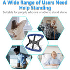 Lift Assists Standing Aid-Handicap Bar with No-Slip Grip Handles, Portable Lift Aid for Handicapped, Blue with Rubber Grip Handicap Bar Lift Aid to Transfer Elderly Senior Bariatric