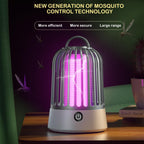 Bug Zapper Indoor or Outdoor, Rechargeable Mosquito Zapper Control Insect Fly Zapper, USB Rechargeable Mosquito Repellent Outdoor Bug Zapper, Ultraviolet and Security Grid, for Bedroom, Grey