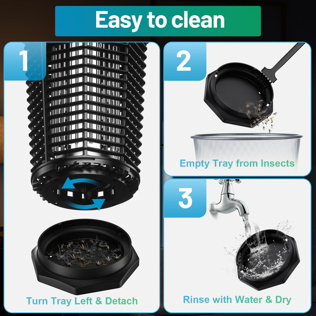 Bug Zapper Outdoor, Mosquito Zapper Indoor with 4000V High Powered, Electric Fly Zapper, Mosquito Killer Traps for Home, Kitchen, Backyard, Patio