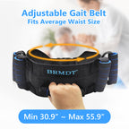 BRMDT Gait Belt Transfer Belts for Seniors, Adjustable Gate Belts Medical for Elderly and People with Limited Mobility, Comfortable 5.4" Wider Back Belt with 7 Ergonomic Handles (30.9"-55.9")