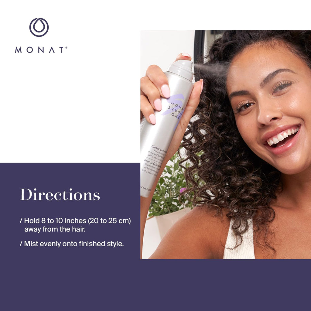 MONAT Studio One™ Glossy Shine Mist - A Lightweight, Frizz Control Micro Hair Mist that Hydrates and Provides Brilliant Shine to the Hair. - 130.4 g (4.6 oz.) ℮ 137.8 ml (4.6 fl. oz.)