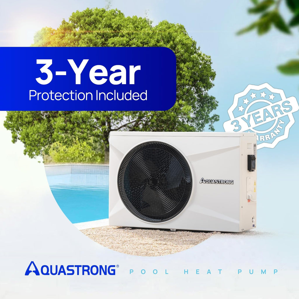 AQUASTRONG Inverter Swimming Pool Heat Pump,Pool Heater for Above Ground and Inground Pool Heating Smart WiFi Control and Cooling Pool Heater Pools Up to, 21000 Gallons
