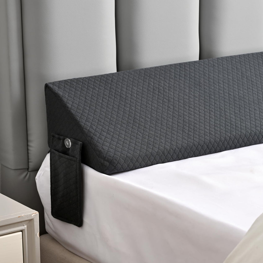 Queen Size Bed Wedge Pillow for Headboard Gap Filler, Long Triangle Wedges Bolster Nora Pillows for Sleep,Between Mattress and Headboards,Must Have Home Essentials,Bedding Sets Collections Beds Decor