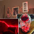 Ariceleo Led Fairy Lights Battery Operated, 4 Packs Mini Battery Powered Copper Wire Starry Fairy Lights for Bedroom, Christmas, Parties, Wedding, Centerpiece, Decoration (5m/16ft Red)