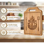 AceThrills Gifts for Dad, Dad Birthday Gifts - Engraved Bamboo Cutting Board 12.3"L x 8.7"W x 0.4"Th - New Dad Gifts, Christmas Board Gifts for Dad from Daughter Son