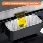 Whaleme 50-Pack Griddle Accessories for Blackstone - Grease Cup Liners Compatible with Blackstone 5017 Griddle, Aluminum Foil Drip Pan Disposable Grease Catcher Tray for 17, 22, 28, 36 Inch