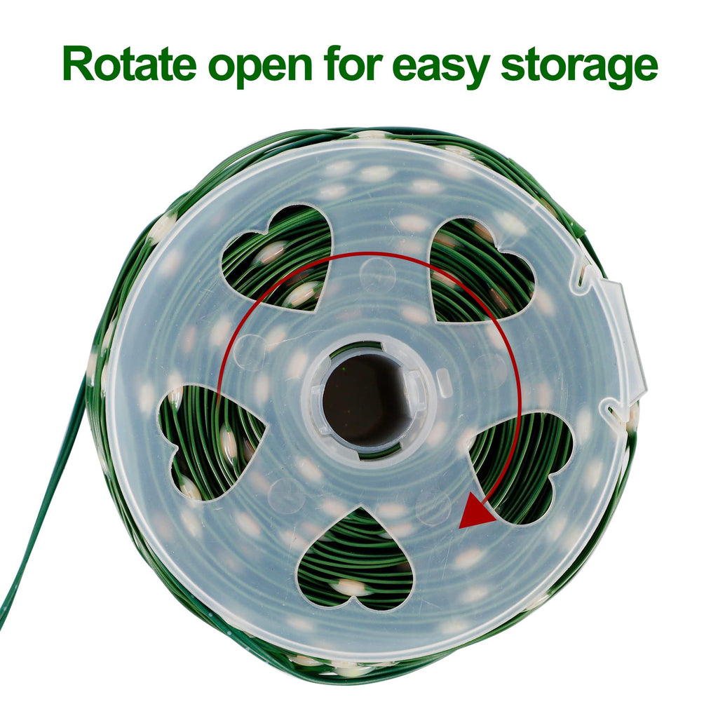 WATERGLIDE Extra Long 328 FT Fairy String Lights, 1000 LED Outdoor Christmas Lights, Green PVC Copper Wire Lights, Plug in 8 Modes & Waterproof for Xmas Tree Holiday Wedding Party Decor, Warm White
