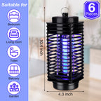 6 Pieces Mosquito Killer Bug Zapper, Electric Insect Fly Trap Electric Mosquito Zappers Fly Zapper Mosquito Killer for Patio Insect Trap Insect Killer Fly Trap for Home Garden Patio Backyard