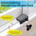 Window Locks,4 Pack Sliding Window Locks with Key for Vertical & Horizontal Sliding Windows Doors,Easv to Install,Adjustable Security Window Lock for Patio Bedroom Home and Office (Black)