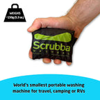 Scrubba Wash Bag Portable Washing Machine - Lightweight Manual Washing Machine for Travel, Camping, Laundry, Baby Clothes - Travel Essentials, Gift - use with Laundry Detergent/Sheets - 5.3 oz.
