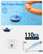 Pool Alarm, Floating Pool Safety Alarms for Inground & Above Ground Pools – Loud 110dB Alert, Adjustable Sensitivity, Protection for Kids & Pets (Blue+Black)