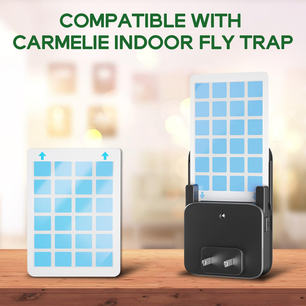Carmelie Refills Glue Boards for Indoor Fly Trap, Flying Insect Trap, Insect Catcher, Fruit Fly Traps for Indoors, for Gnat, Fruit Files, Bugs, Mosquitoes Killer, Pack of 10