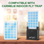 Carmelie Refills Glue Boards for Indoor Fly Trap, Flying Insect Trap, Insect Catcher, Fruit Fly Traps for Indoors, for Gnat, Fruit Files, Bugs, Mosquitoes Killer, Pack of 10