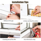 Weather Stripping Door Window Seal Strip 33 Ft, Selfadhesive Strong Adhesion, soundproofing, Draft Blocker, Dustproof, Suitable for Doors and Windows Cabinet Doors, 0.35 Wide X 0.35 Inch Thick, Gray
