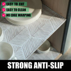 Shelf Liners for Kitchen Cabinets, Non-Adhesive and Strong Non-Slip Waterproof Cabinet Drawer Liners for Kitchen Shelf Wire Fridge,Beige Geometric Shelf Drawer Liner,Easy to Clean,12IN x 10FT