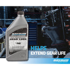 Quicksilver High Performance SAE 90 Gear Lube for Mercury Outboards and MerCruiser Sterndrives, 2.5 Gallon